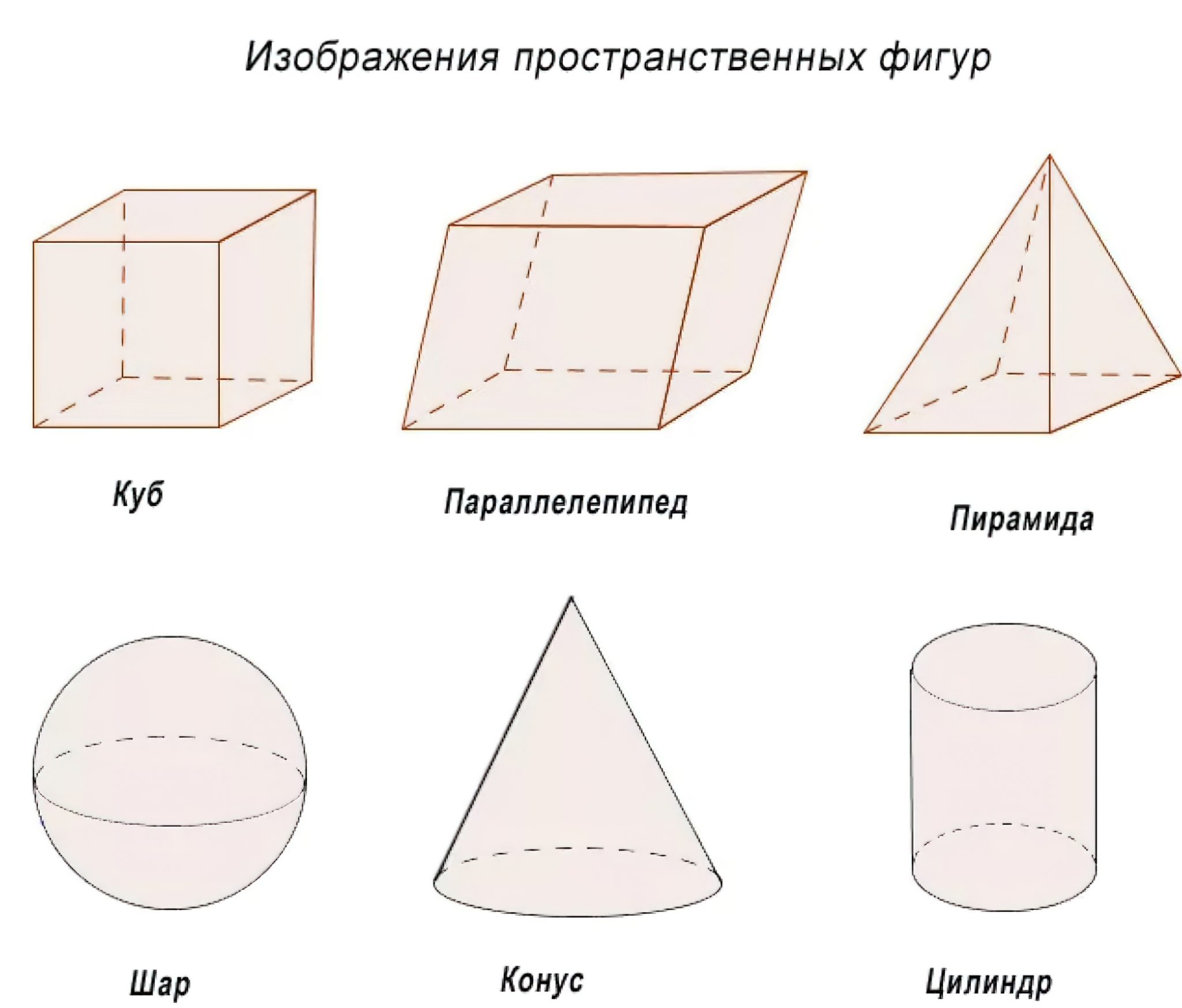 Пространственные фигуры и их изображение 6 класс